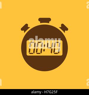 Die 40 Sekunden, Minuten Stoppuhr-Symbol. Uhr und Uhr, Timer, Countdown, Stoppuhr Symbol. UI. Web. Logo. Zeichen. Flaches Design. A Stock Vektor