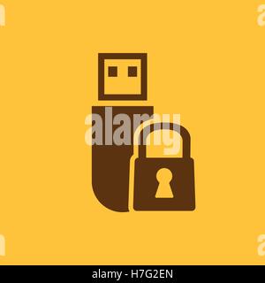 Das Daten-Schutz-Symbol. Transfer und Verbindung, Daten-Schutz-Symbol. UI. Web. Logo. Zeichen. Flaches Design. Ca. Stock Vektor Stock Vektor