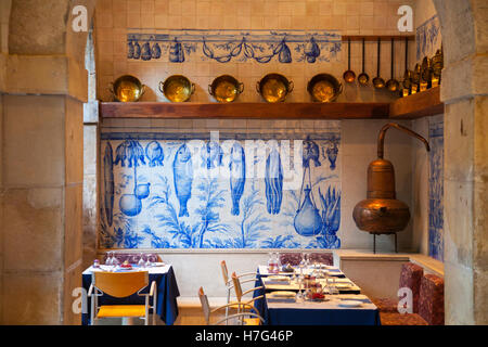 Cafe im Museu Nacional Azulejo, National Museum Azulejo-Fliesen in Lissabon (Lisboa), Portugal, Europa Stockfoto