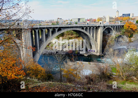 Die Monrore Street Bridge, Spokane, Washington Stockfoto