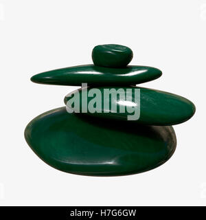 Roten Zen Steinen 3D-Rendering Stockfoto