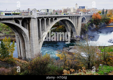 Die Monrore Street Bridge, Spokane, Washington Stockfoto