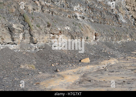 Cliff Felsstürze, Kimmeridge Bay, Dorset. Stockfoto