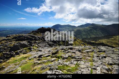 Über den Cairn, Coniston fells Stockfoto