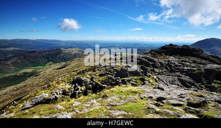 Über den Cairn, Coniston fells Stockfoto