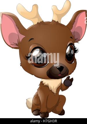 Cartoon-kleines Reh Stock Vektor