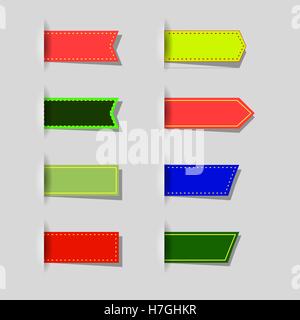 Reihe von farbigen Icons isoliert auf grauem Hintergrund. Stock Vektor