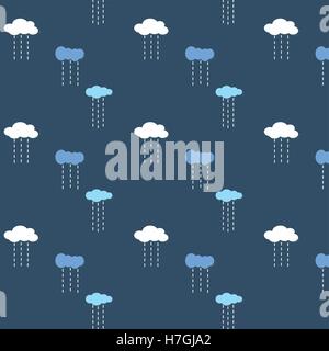 Abstrakten bunten Wolken mit Regentropfen Muster, blauer Hintergrund Stock Vektor