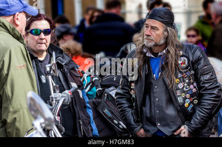 Lollapalooza Festival Transport 2016, Wald des Dekans, Gloucestershire, UK Motorrad Display Stockfoto