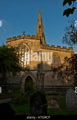 Die Pfarrkirche St. Oswald Kirche, Ashbourne, Derbyshire, UK Stockfoto