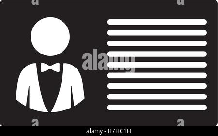 Ausweis mit Foto auf weißem Hintergrund. Vektor-illustration Stock Vektor