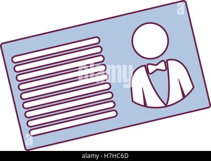 Ausweis mit Foto auf weißem Hintergrund. Vektor-illustration Stock Vektor