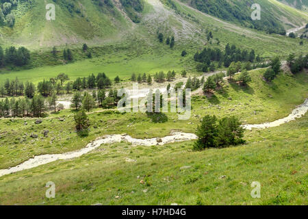 grünes Tal im Kaukasus Stockfoto