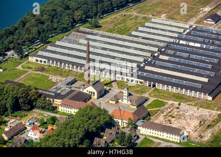 Luftbild, ehemaliger Eisenbahn Firma Wedau, Duisburg-Wedau Bissingheim Deutschland Gartenstadt Wedau, Ruhrgebiet, Stockfoto