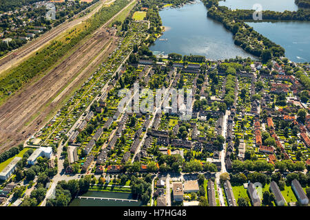 Antenne, Duisburg-Wedau Bissingheim, Duisburg-Wedau Bissingheim Deutschland, Deutschland Duisburg, Ruhrgebiet, Nordrhein-Westfalen, Stockfoto