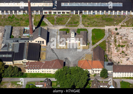 Luftbild, ehemaliger Eisenbahn Firma Wedau, Duisburg-Wedau Bissingheim Deutschland Gartenstadt Wedau, Ruhrgebiet, Stockfoto