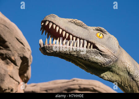 Ankylosaurus magniventris gepanzerten Dinosaurier Wiederaufbau, Modell Stockfoto