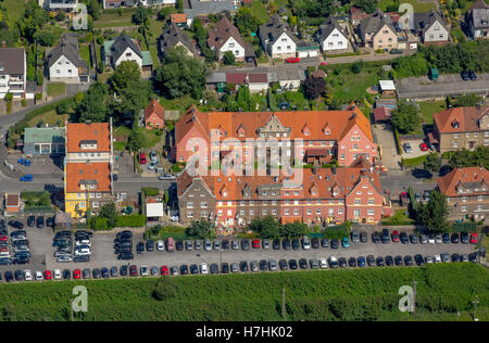 Luftbild, Hagen-Hohenlimburg Hoesch Abrechnung, Arbeitnehmer-Abrechnung für Hoesch Hohenlimburg Stahlwerk, Steelprocessing, Stockfoto