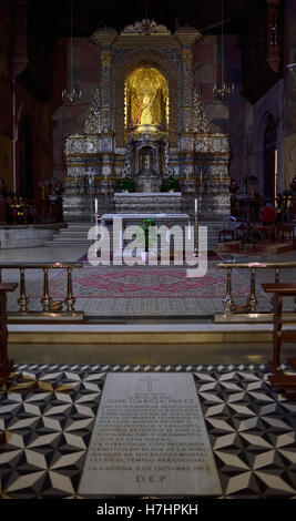 Chor mit dem Hauptaltar, gehämmert, Silber, Kirche und ehemaliges Kloster Iglesia de Santo Domingo de Guzmán Stockfoto