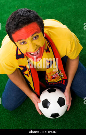 Spanische Fußball-fan Stockfoto