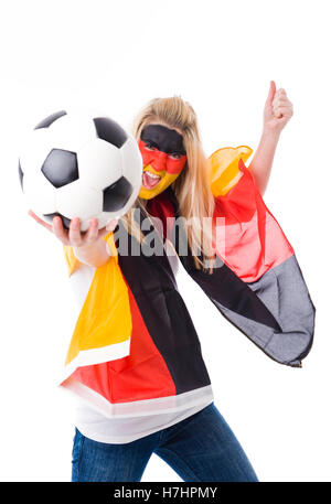 Deutsche weibliche Fußball-fan Stockfoto