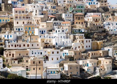 Berg Dorf Olympos auf der griechischen Insel Karpathos, Griechenland, Europa Stockfoto