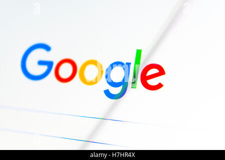 Smartphone-Bildschirm angezeigte Google-logo Stockfoto