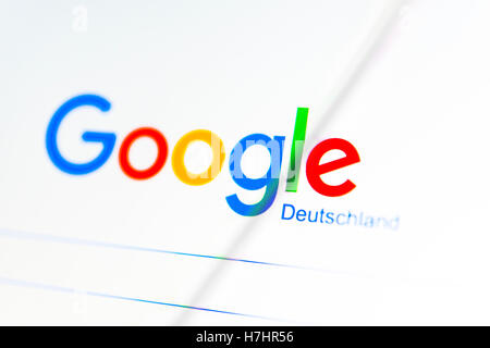 Smartphone-Bildschirm angezeigte Google-logo Stockfoto