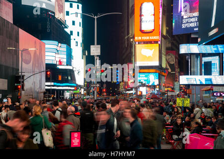 Nacht in Times Square, New York City Stockfoto