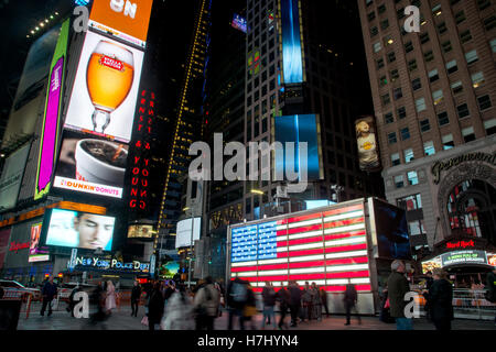 Nacht in Times Square, New York City Stockfoto