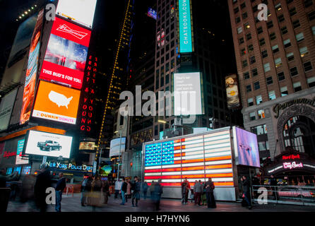 Nacht in Times Square, New York City Stockfoto