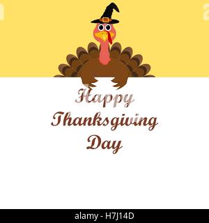 Türkei-Glückwunsch-Banner am Thanksgiving Day Stock Vektor