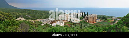 Berg Athos - Kloster Stockfoto