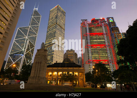 Zentralen Finanzviertel, Hongkong, China. Stockfoto