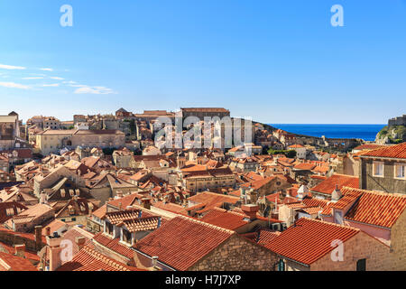 Blick über die Altstadt von Dubrovnik, Dubrovnik, Dalmatien, Kroatien Stockfoto