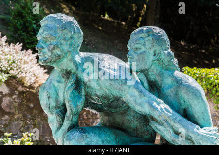 Diese Statue platziert in Sintra repräsentiert die verfolgten Personen während der portugiesischen revolution Stockfoto