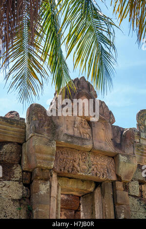 Die Ruinen von Phnom Chisor, einen Tempel, erbaut im 11. Jahrhundert von den Khmer König Suryavarman. Stockfoto