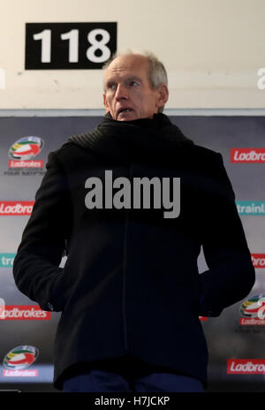 England head Trainer Wayne Bennett während des vier-Nationen-Spiels in der Ricoh Arena in Coventry. Stockfoto