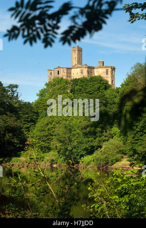 Warkworth Castle in Northumberland Stockfoto