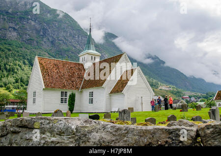 Kirche in Olden, Norwegen Stockfoto