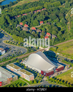 Luftaufnahme, Oberhausen Stationquarter Altenberg Kolonie Gustav-Straße, historische Arbeitsplatz Siedlung auf der Industrie-Museum-A Stockfoto