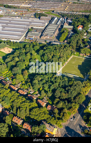 Luftaufnahme, Oberhausen Stationquarter Altenberg Kolonie Gustav-Straße, historische Arbeitsplatz Siedlung auf der Industrie-Museum-A Stockfoto