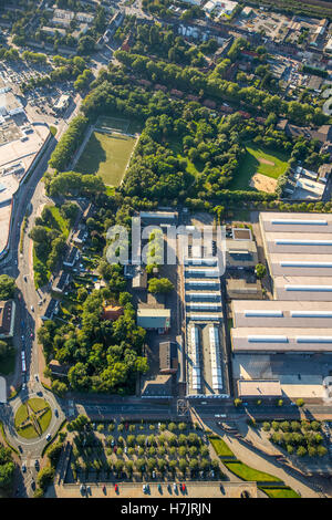 Luftaufnahme, Oberhausen Stationquarter Altenberg Kolonie Gustav-Straße, historische Arbeitsplatz Siedlung auf der Industrie-Museum-A Stockfoto
