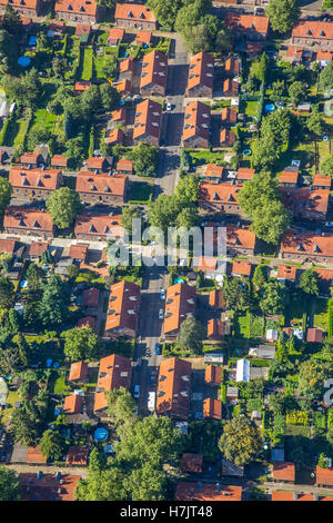 Luftaufnahme, Oberhausen-Osterfeld Stemmersberg, historische Siedlung, Siedlung für Gutehoffnungshütte und Osterfeld Stockfoto