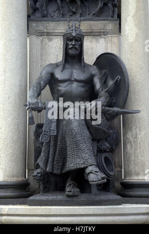 Field Marshall Lord Roberts Detail aus der indischen Meuterei Statue im Kelvingrove Park Stockfoto