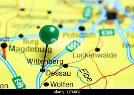 Dessau Karte Stadtplan Stadtplan Stockfoto, Bild: 155378102 - Alamy