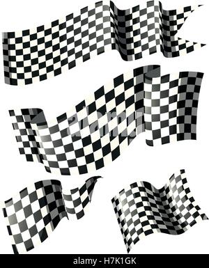 Racing-Fahnen in verschiedenen Stilen Abbildung Stock Vektor
