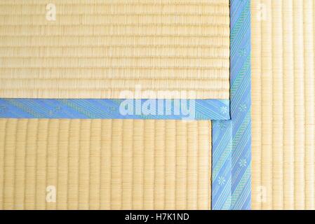 Tatami mit leichten blauen Rand, Band Stockfoto