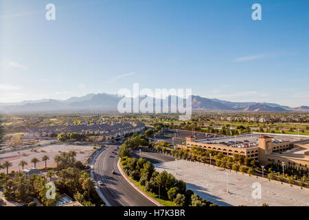 Weitwinkel-Stadt Las Vegas, Nevada, USA Stockfoto