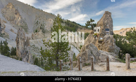 Col d ' Izoard Denkmal Stockfoto